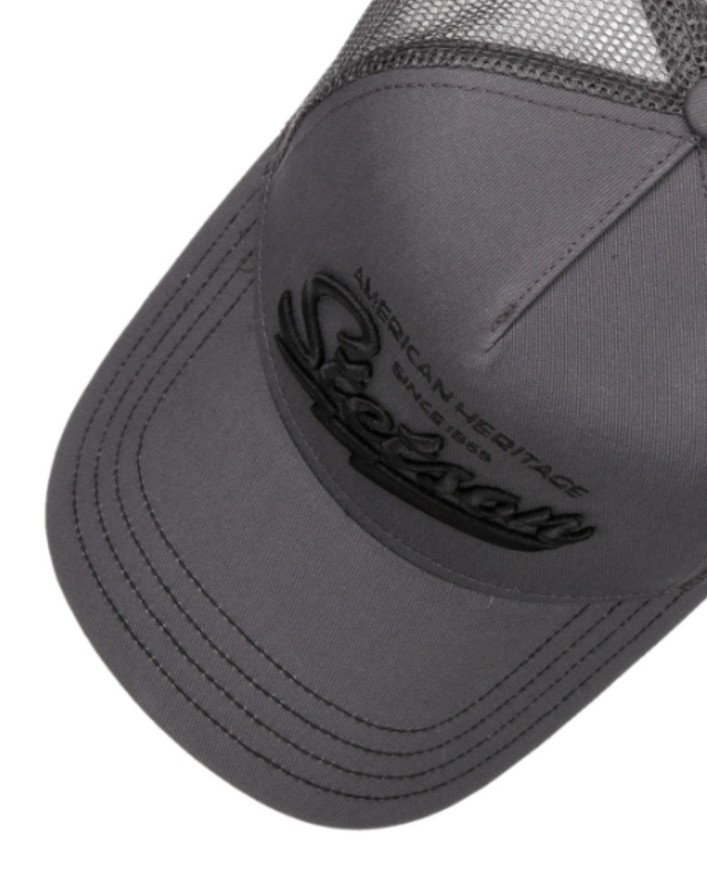 Grey coloured Stetson American Heritage Classic Grey Trucker Cap on White background