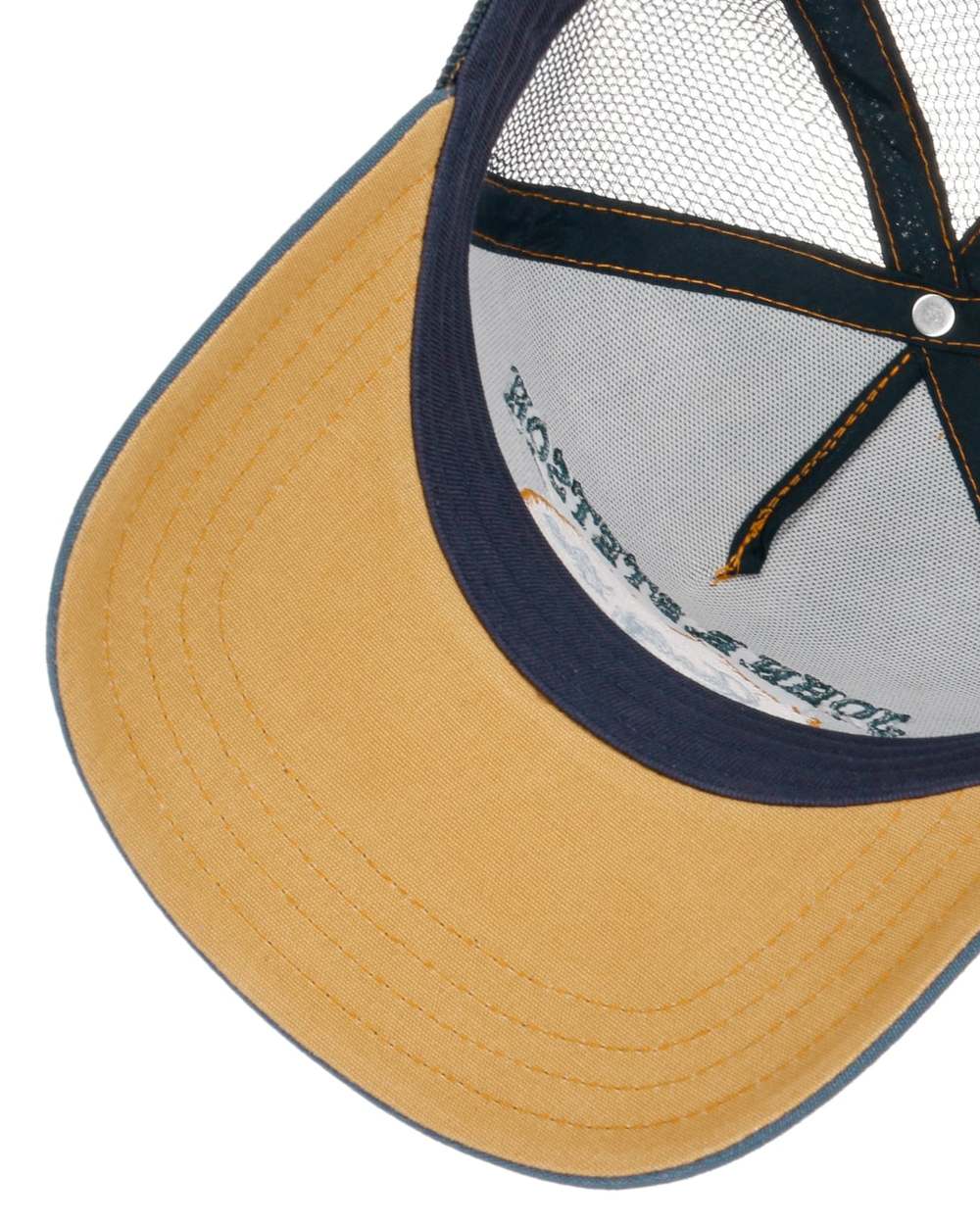 Blue Coloured Stetson Children JBS Bear Trucker Cap on White Background