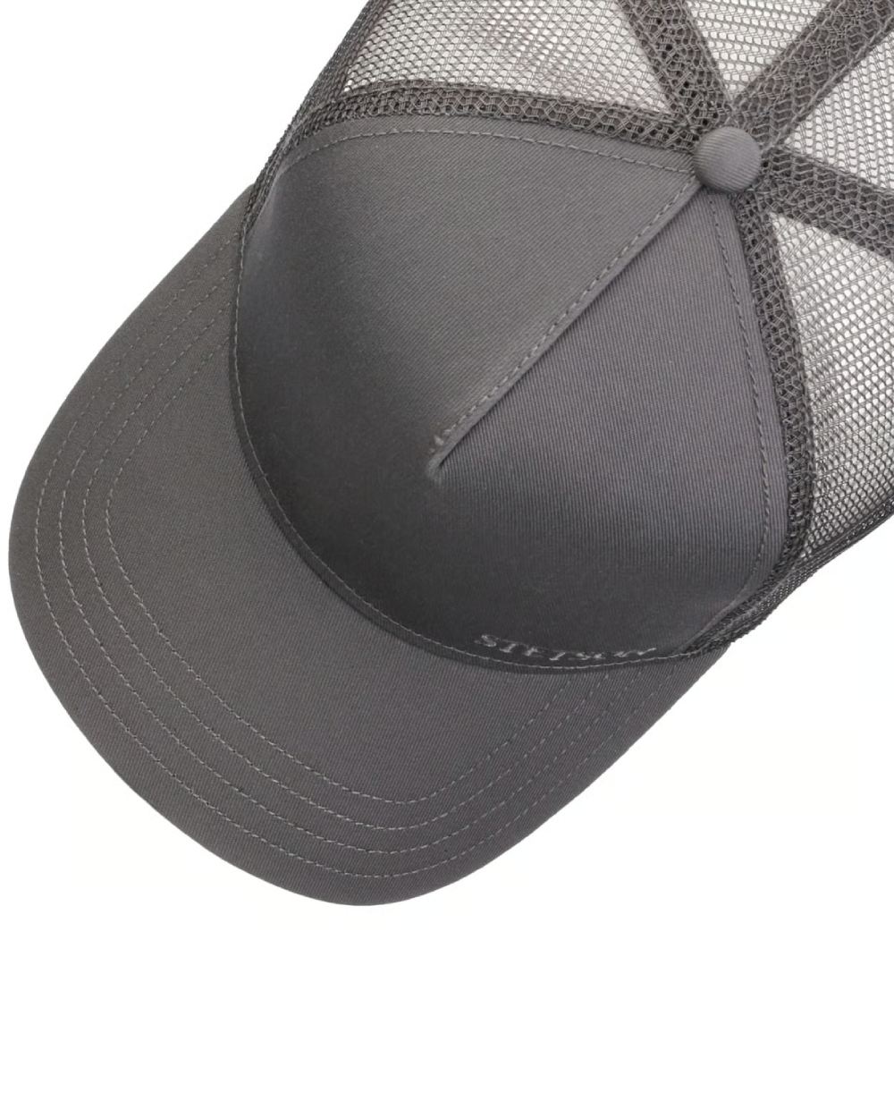 Grey coloured Stetson Classic Cotton Trucker Cap on white background