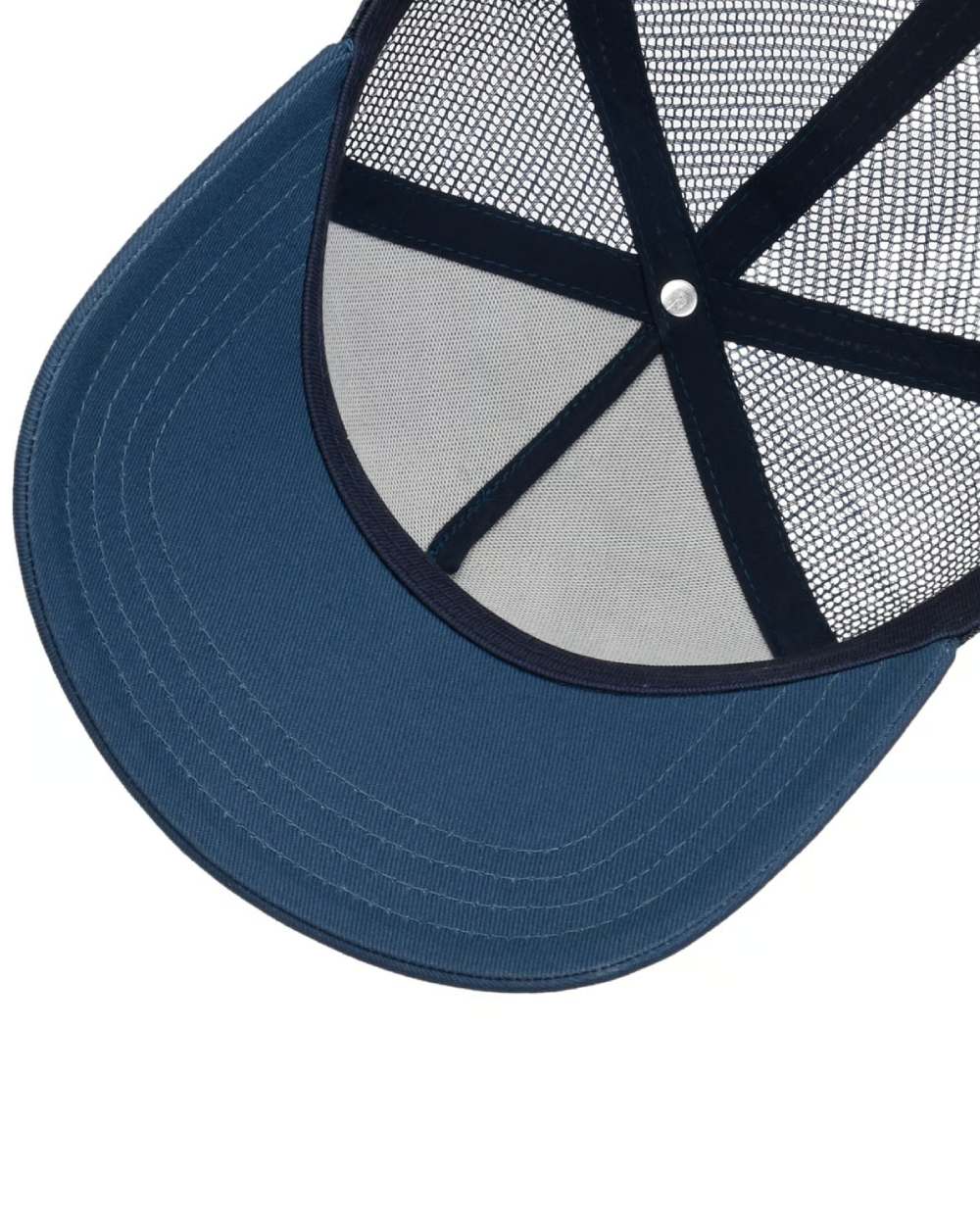 Blue coloured Stetson Engine Trucker Cap on white background