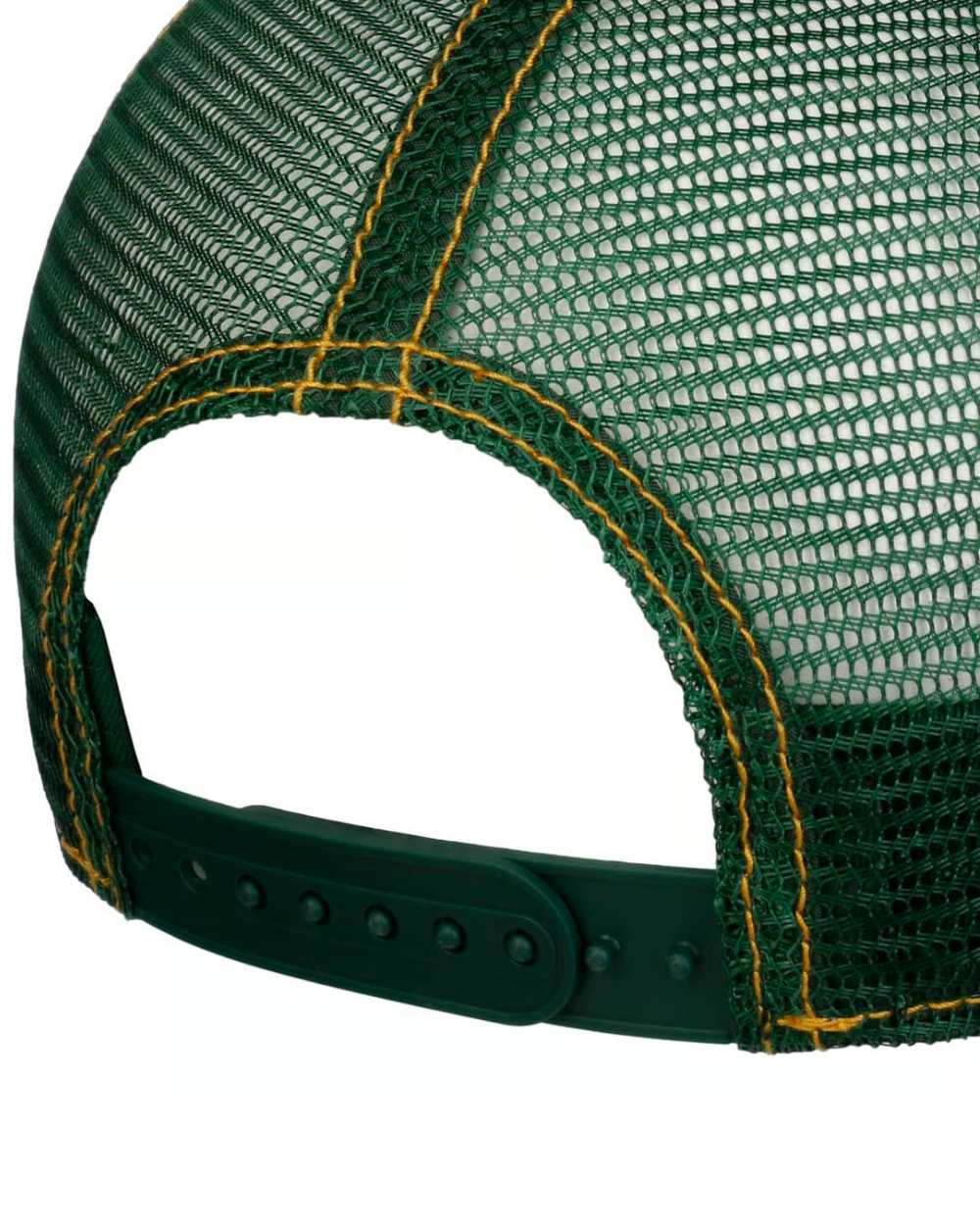 Red Offwhite coloured Stetson Lettering Trucker Cap on white background