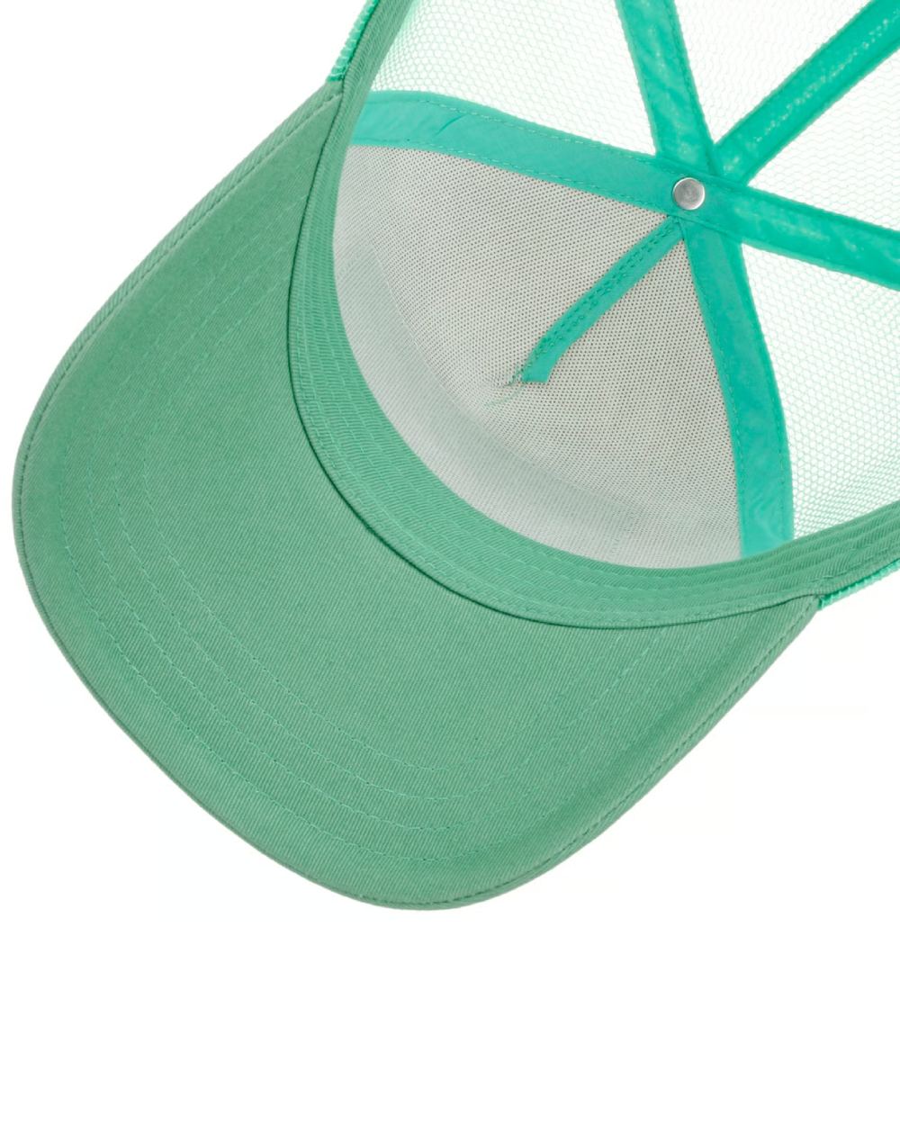 Mint Off White coloured Stetson Since 1865 Vintage Trucker Cap on white background