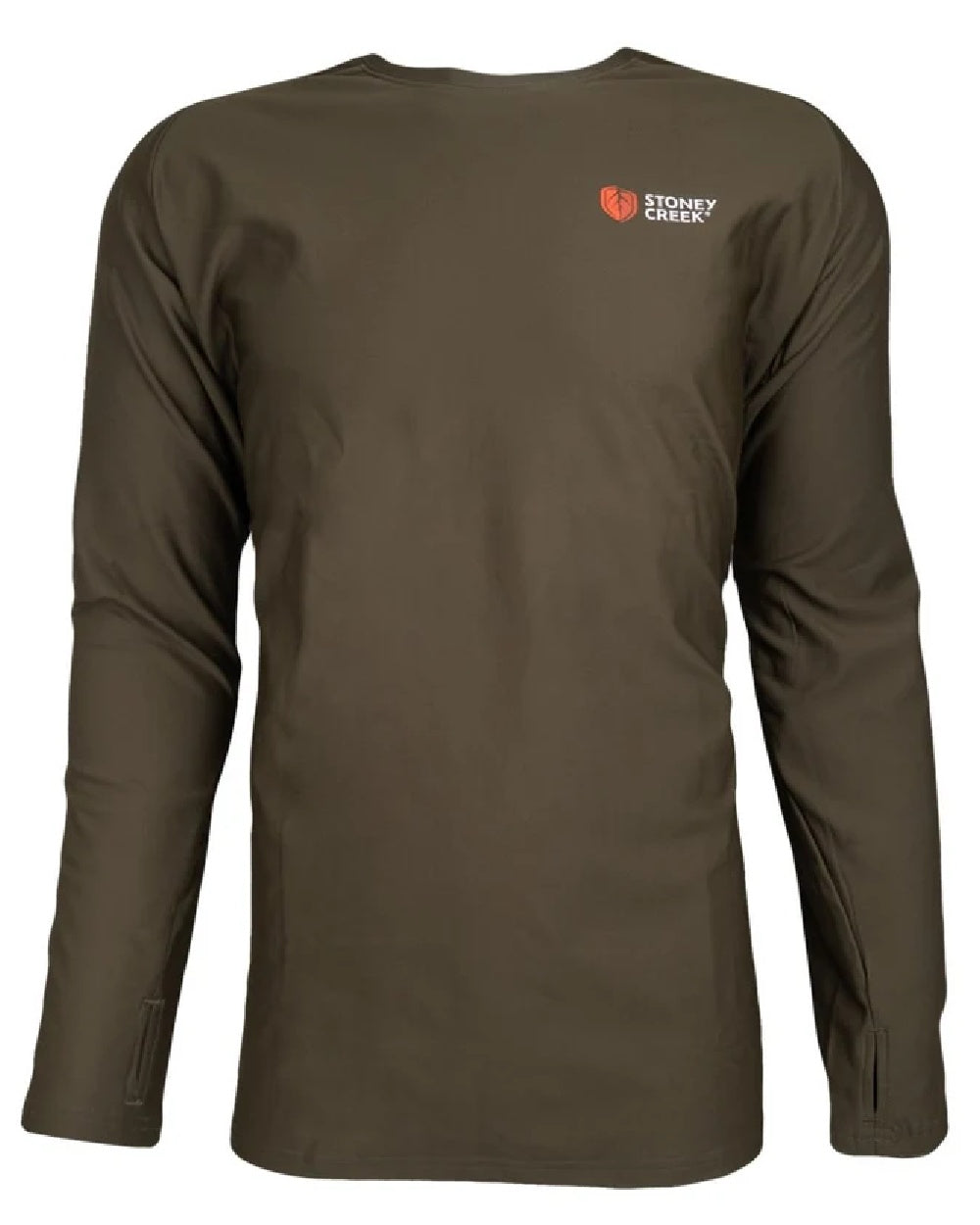 Bayleaf Coloured Stoney Creek Mens SC Active Crew on White Background