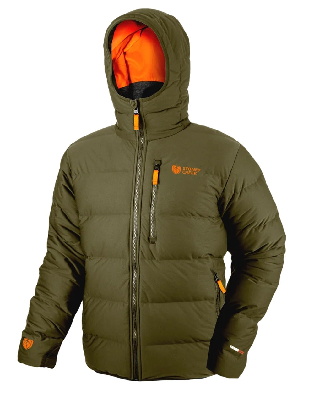 Bayleaf coloured Stoney Creek Mens Thermoflex Jacket on white background