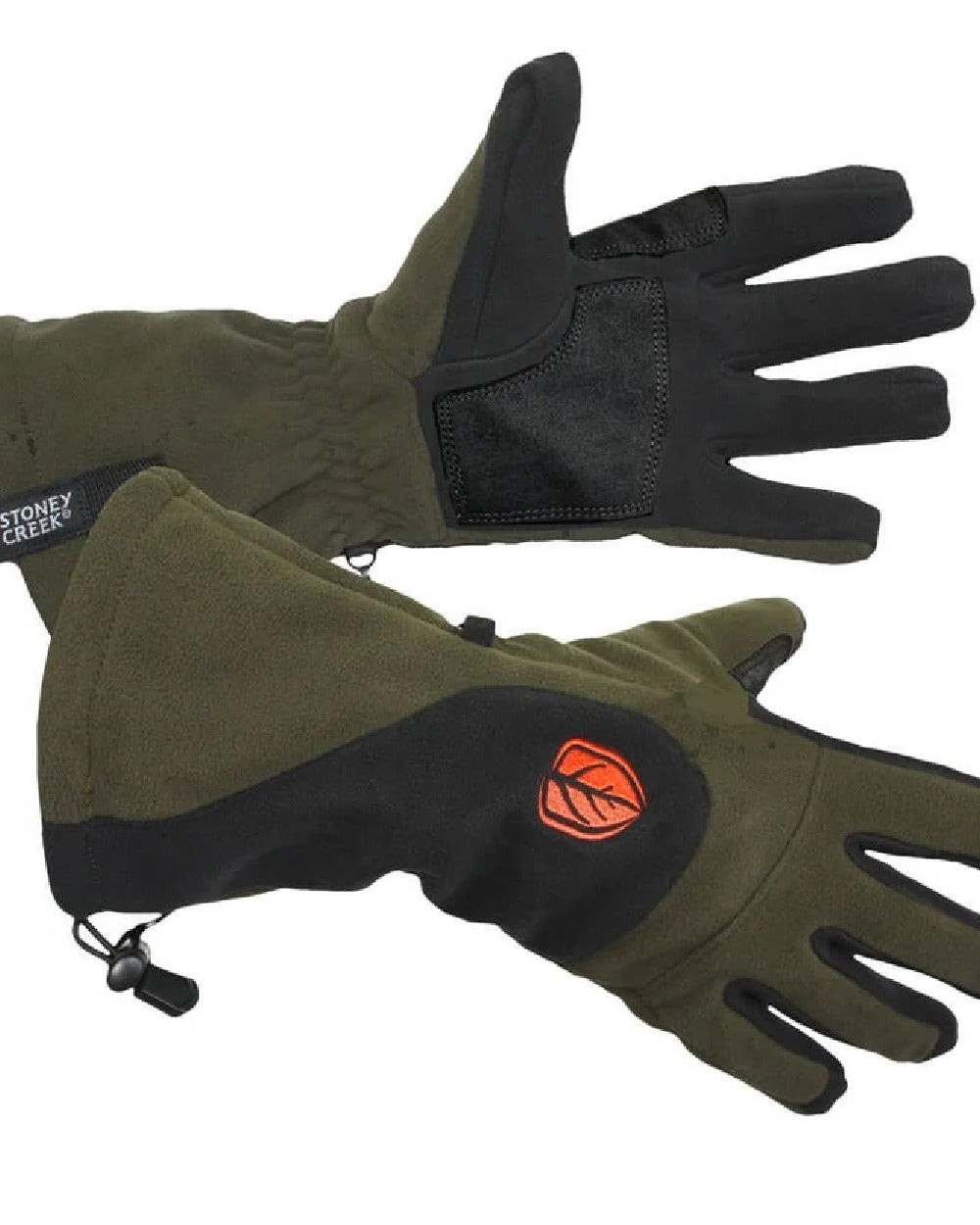 Bayleaf Coloured Stoney Creek Windproof Gloves on White ackground