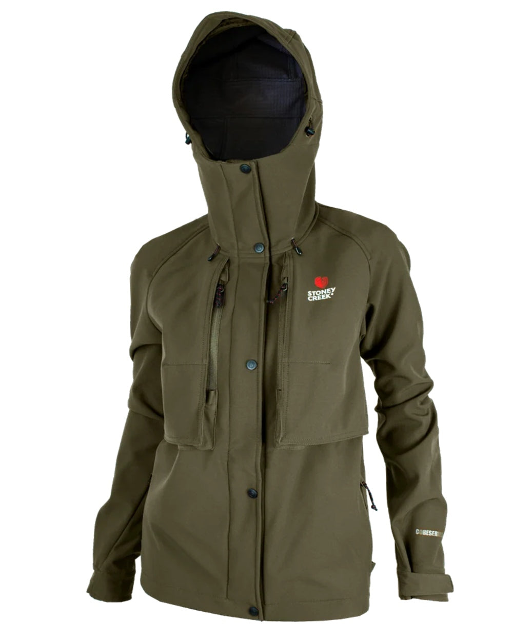 Bayleaf coloured Stoney Creek Womens Frostline Jacket on white background
