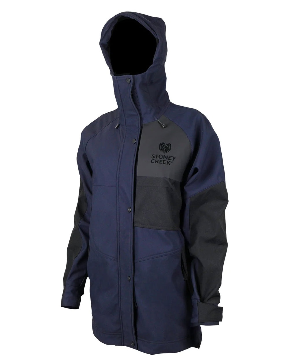Navy Black Coloured Stoney Creek Womens Station Jacket on White Background