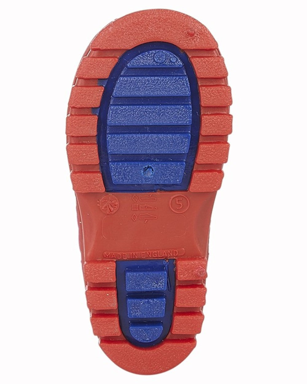 Navy coloured Stormwells Childrens Dinosaur Wellington Boots on white background