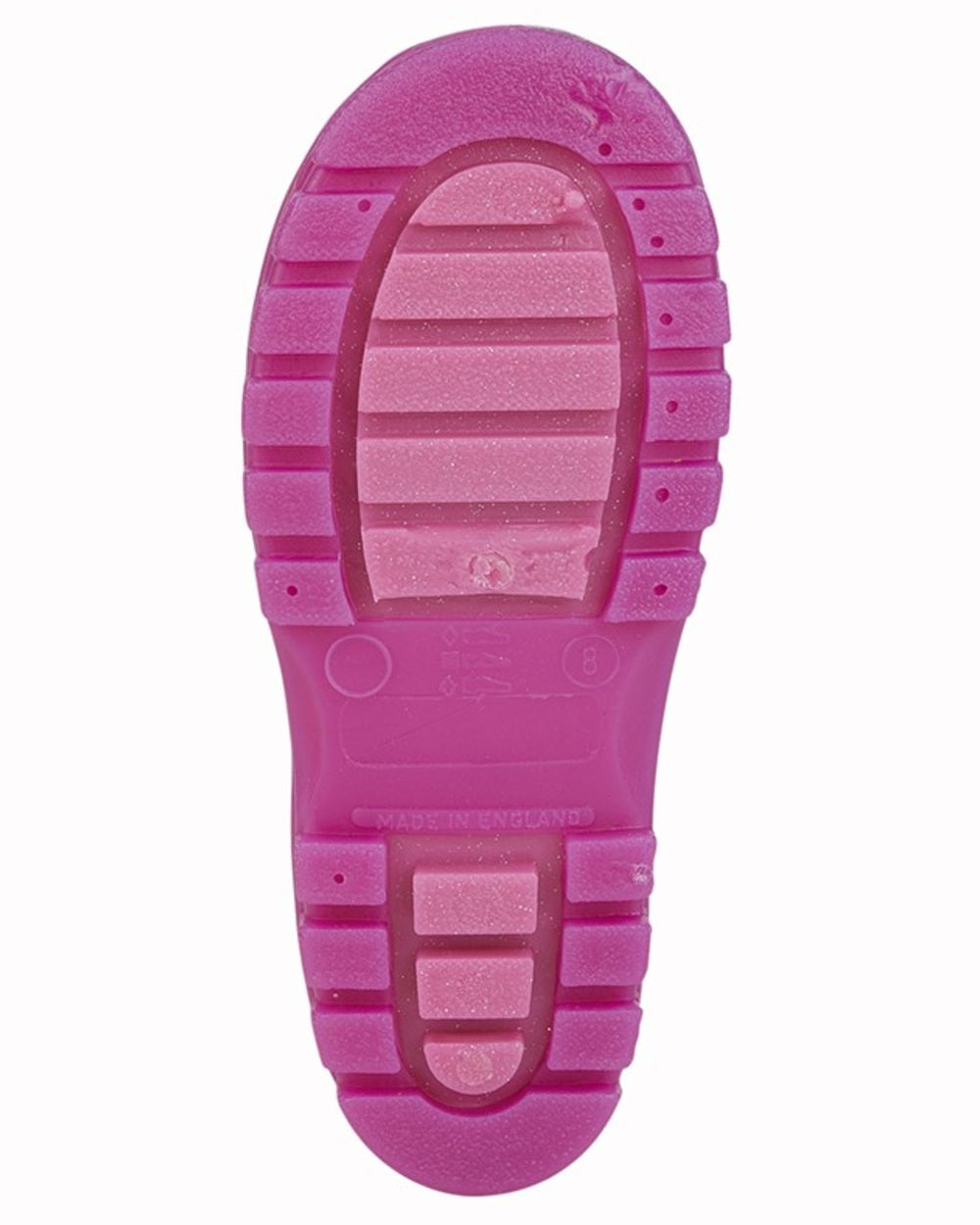 Pink Sparkle coloured Stormwells Childrens Unicorn Sparkle Wellington Boots on white background