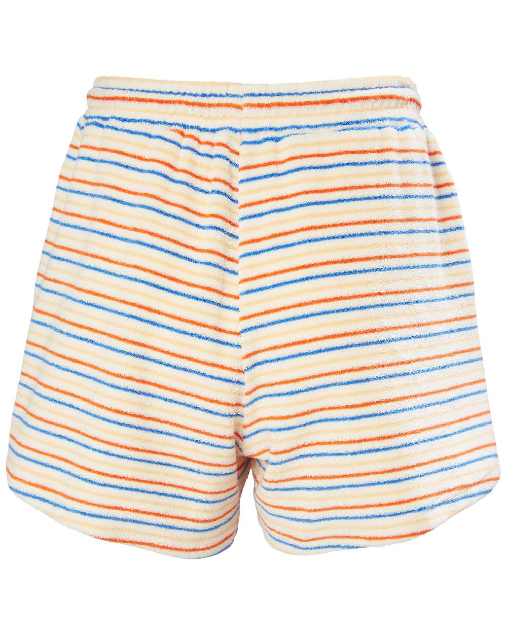 Snow Multistripe coloured Helly Hansen womens siren towelling shorts on white background