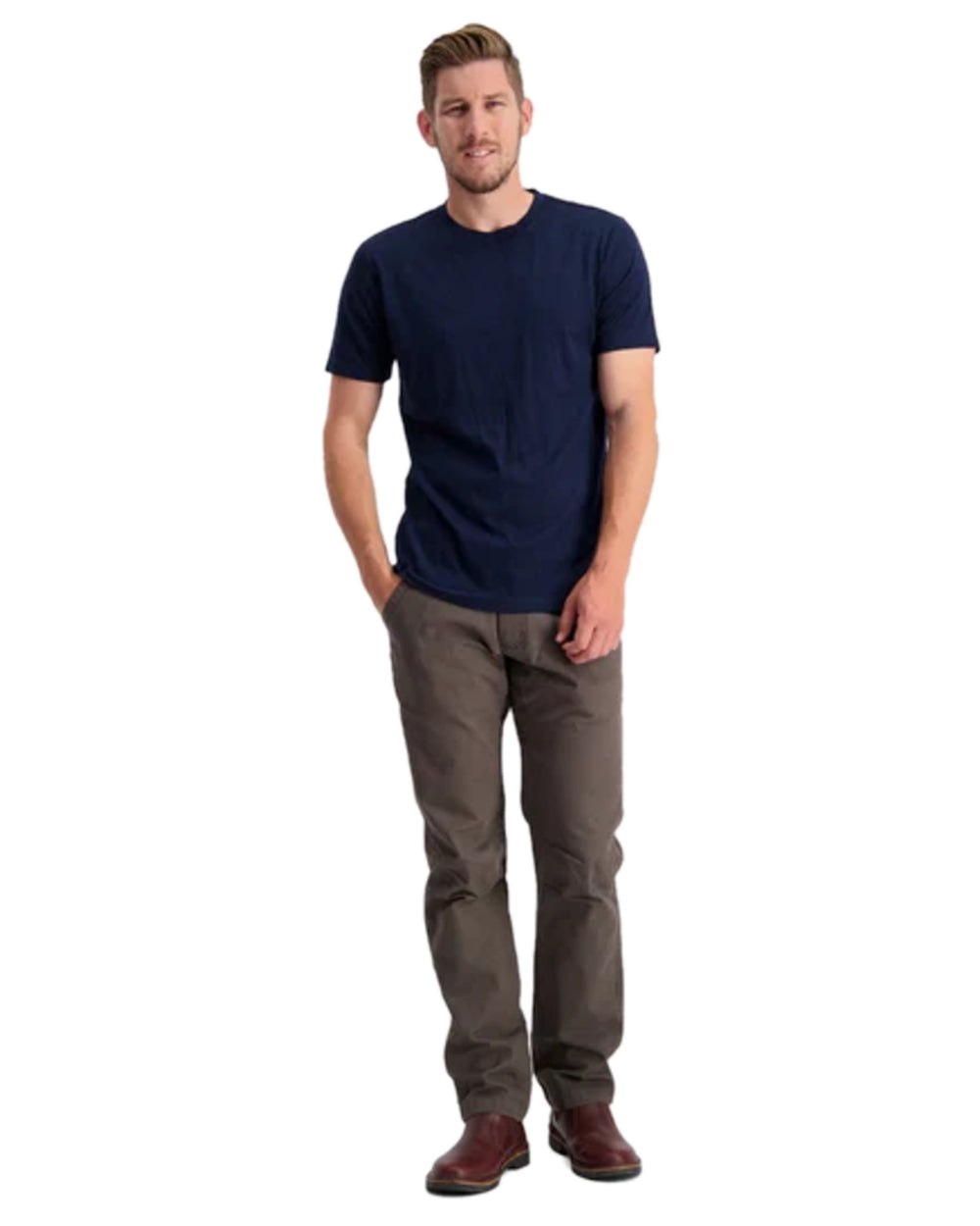 Charcoal Coloured Swanndri Mens Bedrock Canvas Work Pant on white background