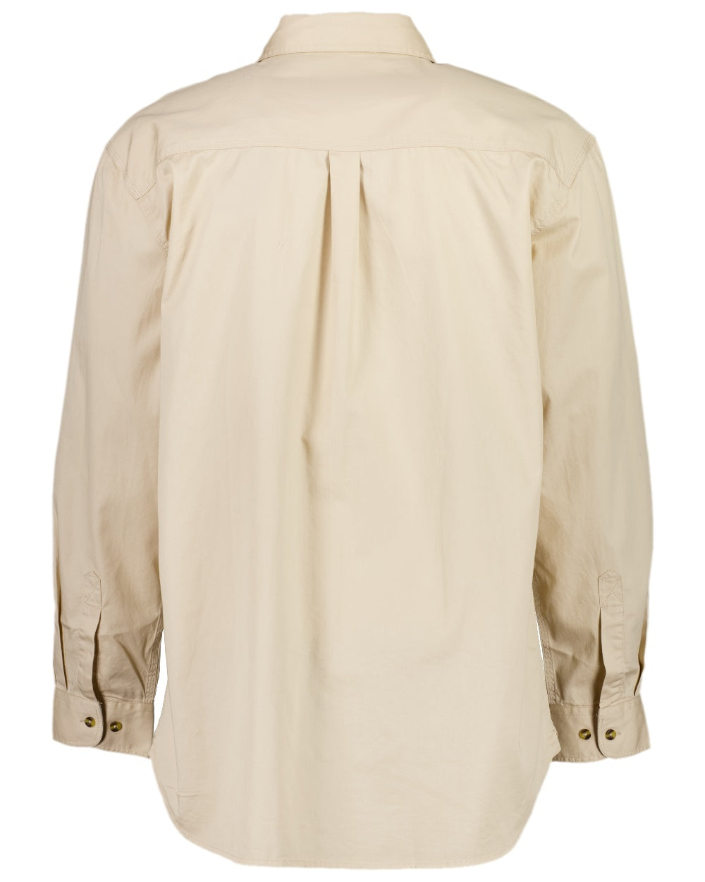 Bone Coloured Swanndri Mens Byron Long Sleeve Shirt on white background