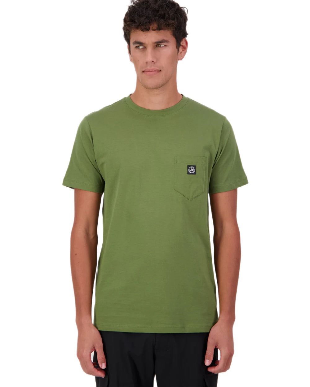 Clover coloured Swanndri Mens Duval V3 T-Shirt on white background