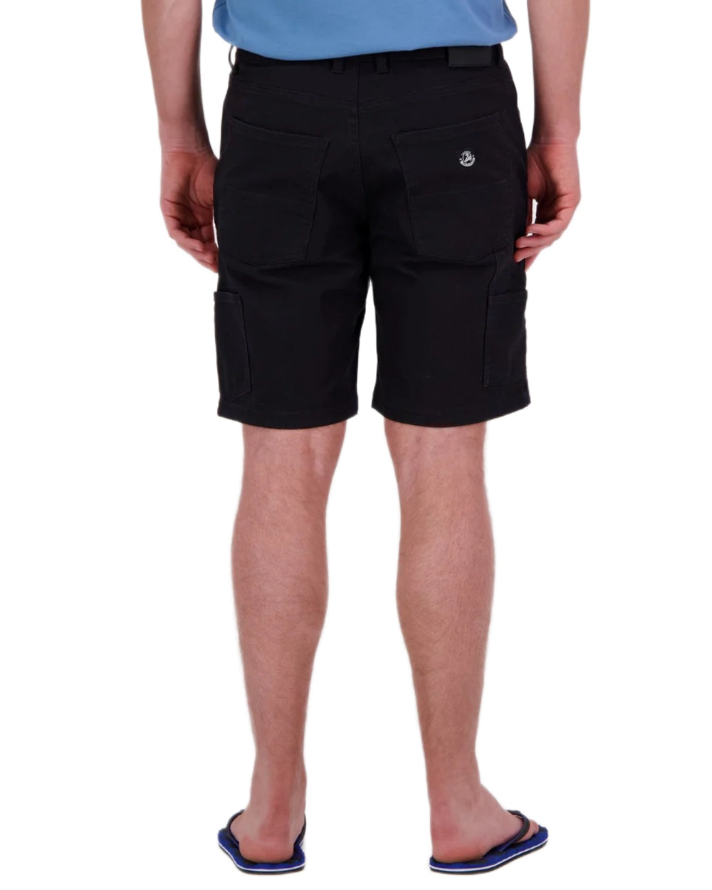 Black coloured Swanndri Mens Glenbrook V3 Work Shorts on white background