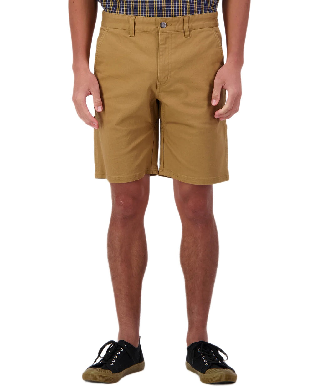 Cashew coloured Swanndri Mens Glenbrook V3 Work Shorts on white background