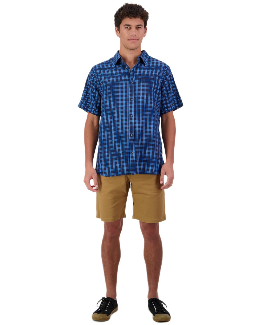 Cashew coloured Swanndri Mens Glenbrook V3 Work Shorts on white background