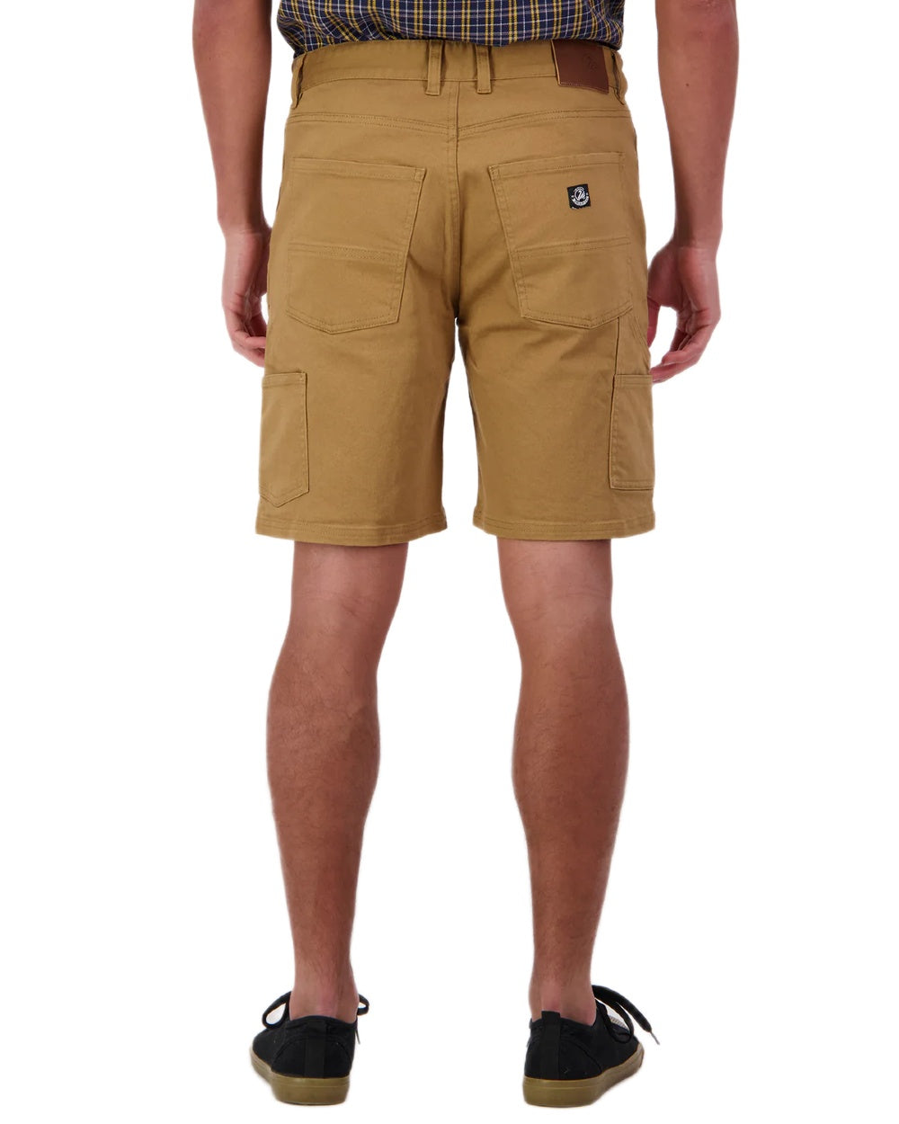 Cashew coloured Swanndri Mens Glenbrook V3 Work Shorts on white background