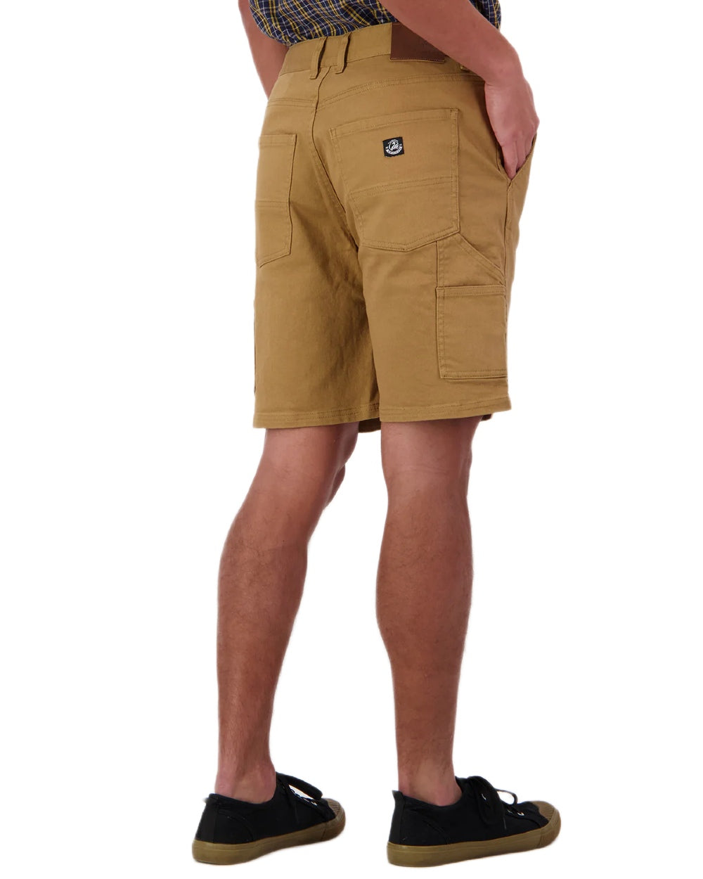 Cashew coloured Swanndri Mens Glenbrook V3 Work Shorts on white background