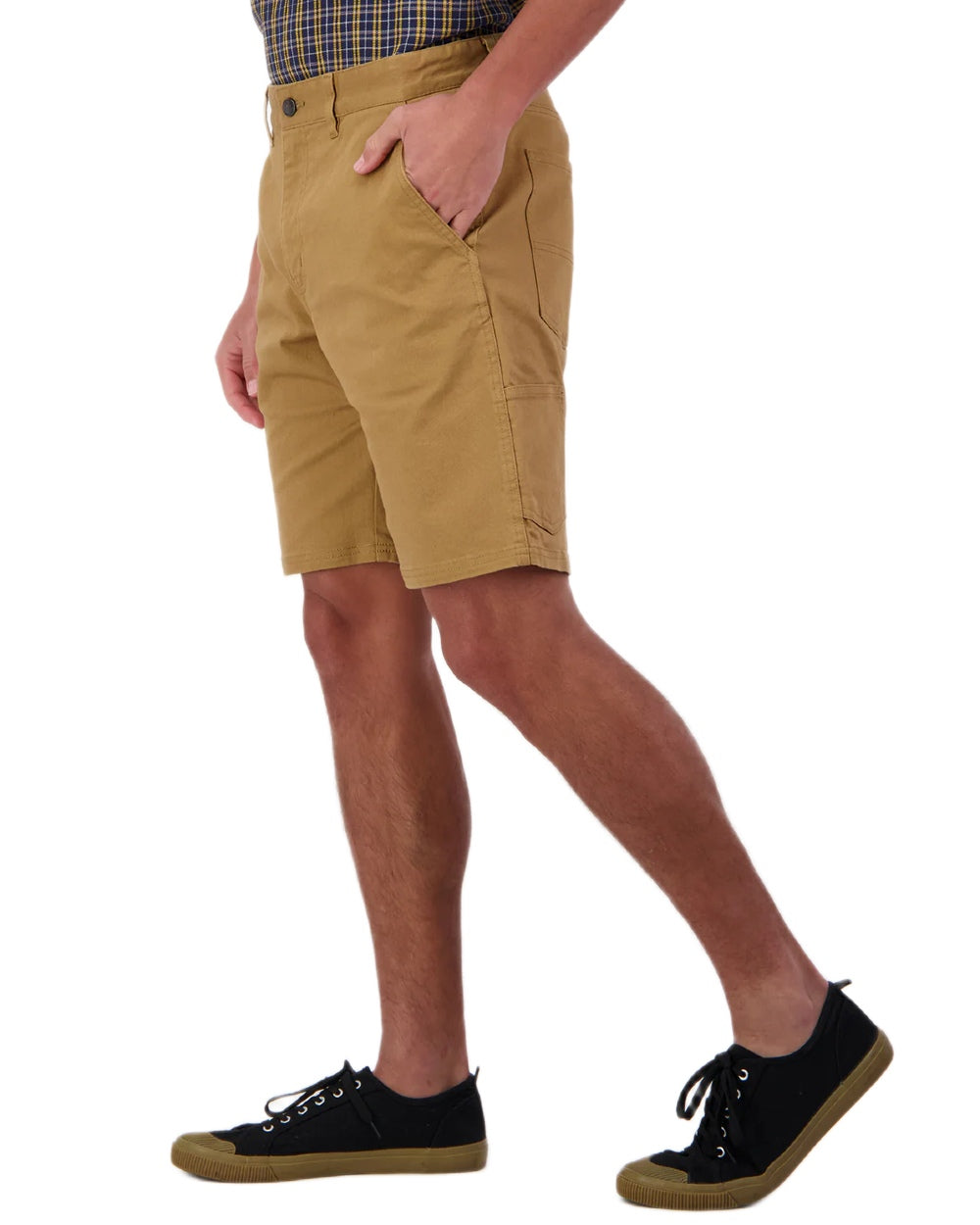 Cashew coloured Swanndri Mens Glenbrook V3 Work Shorts on white background