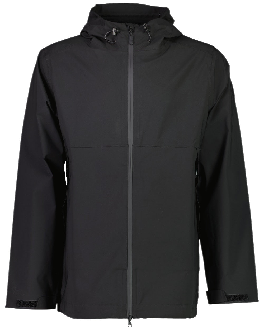 Black Coloured Swanndri Mens Swanson Rain Jacket on white background