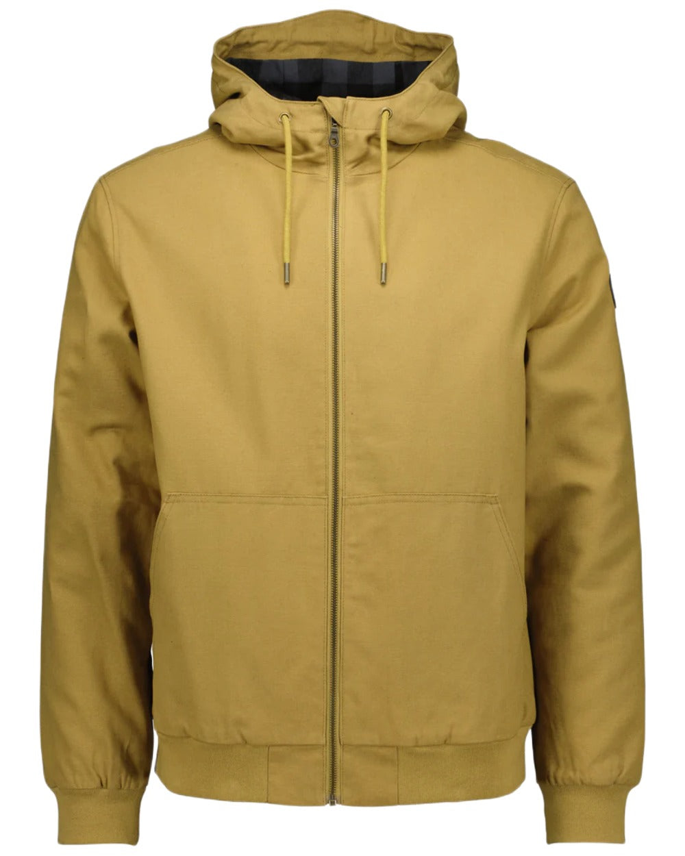 Cashew coloured Swanndri Mens Whitlow V2 Canvas Hoodie on white background