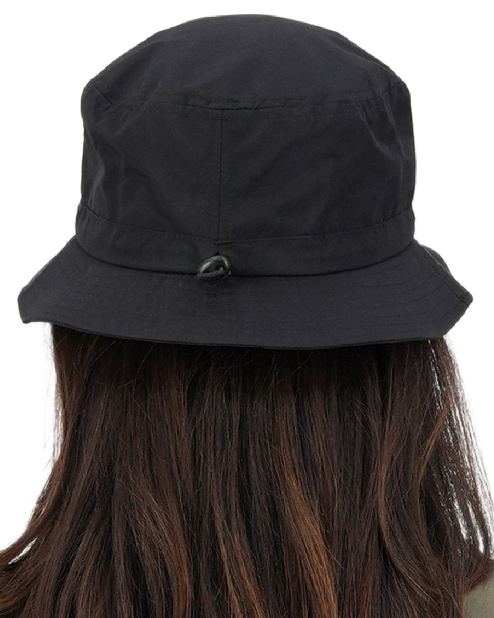 Black Coloured Swanndri Murrays Bay V2 Bucket Hat on white background