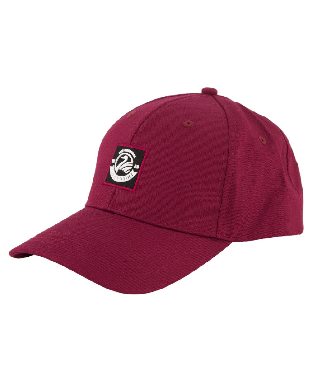 Burgundy Coloured Swanndri Swanni Baseball Cap on white background