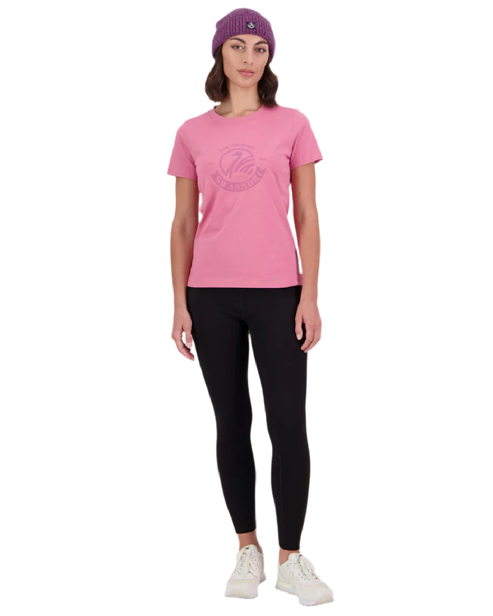 Blossom Coloured Swanndri Womens Original V3 T-Shirt on white background