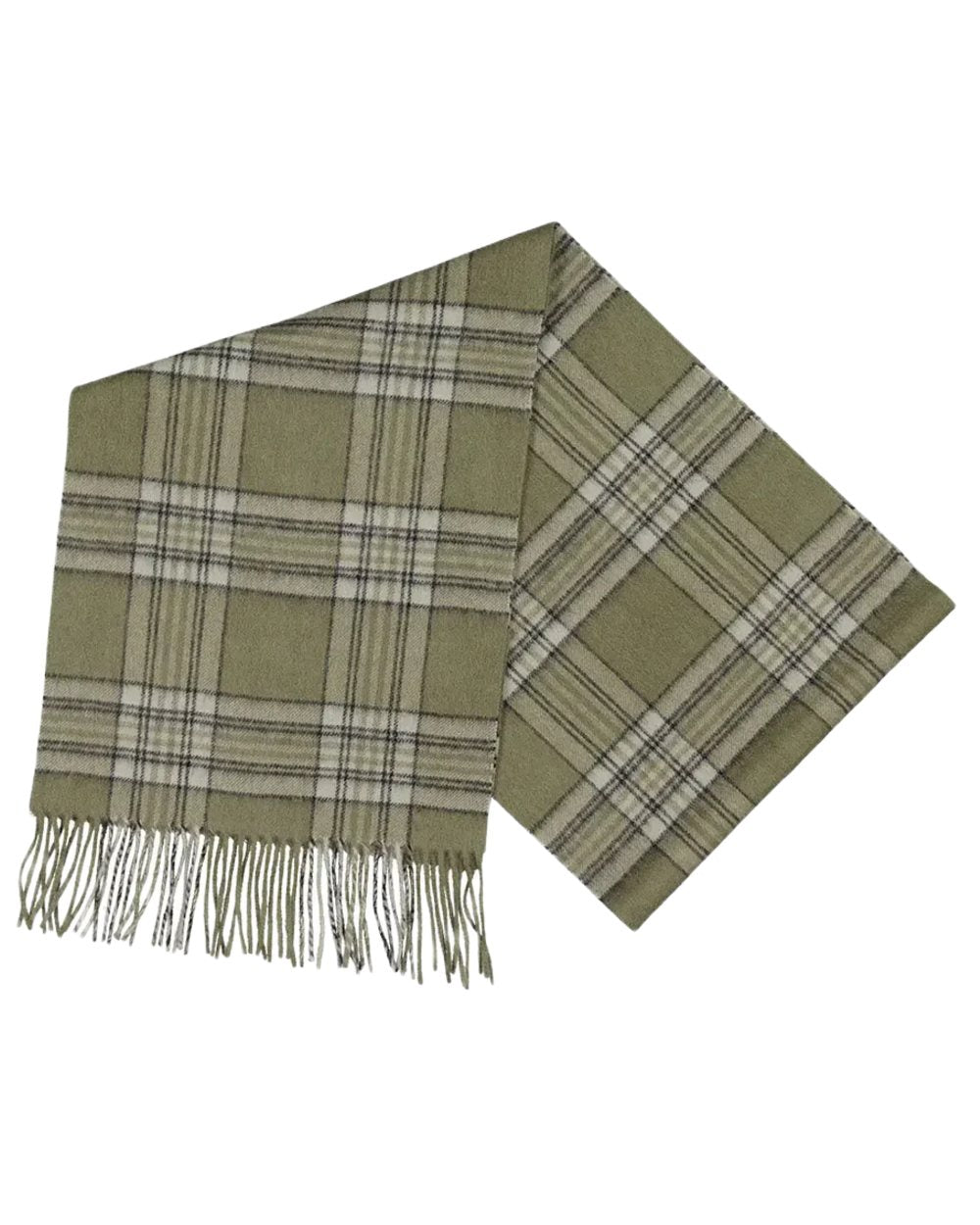 Lt Woodlands Check Coloured Swanndri Wool Scarfie on white background