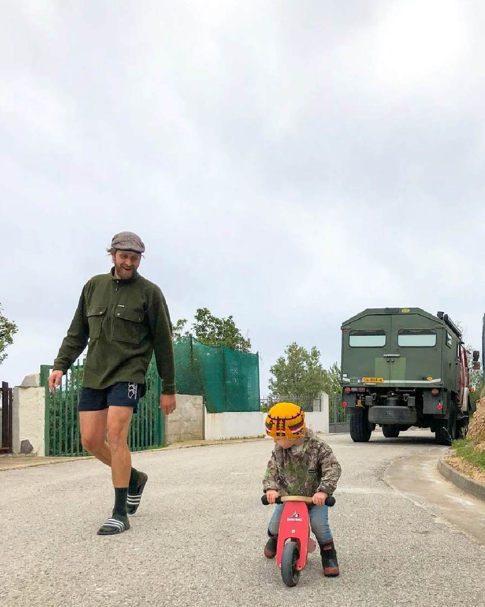 Olive Coloured Swazi Back 40 Shirt on street background