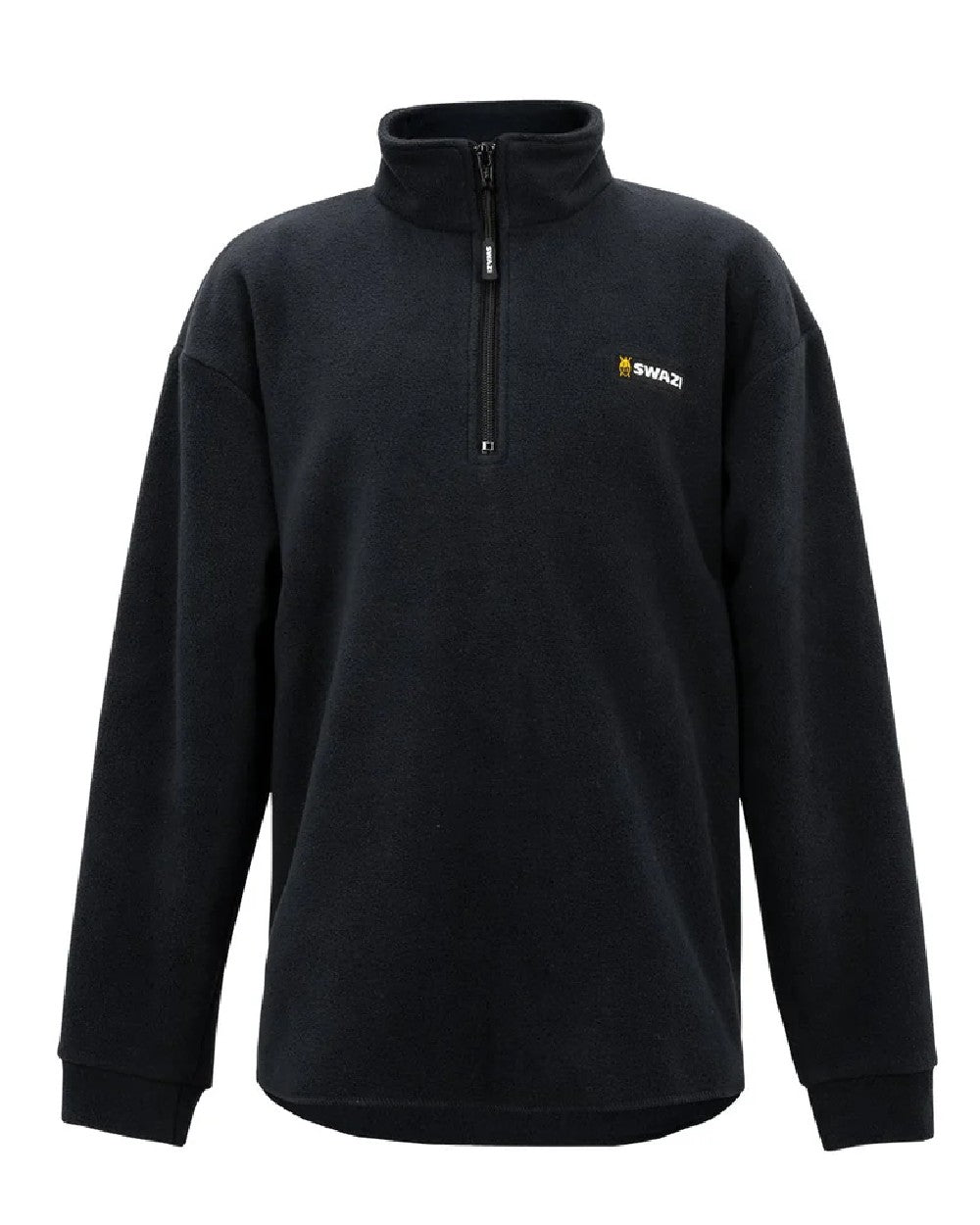 Black coloured Swazi Kids Bush Shirt on white background