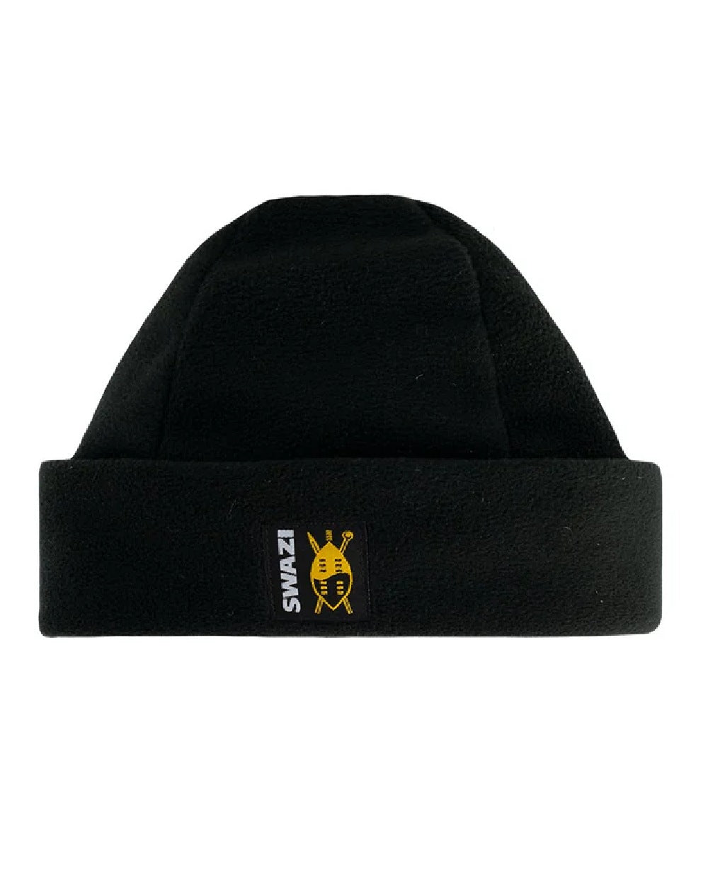 Black coloured Swazi Kids Hasbeanie on white background