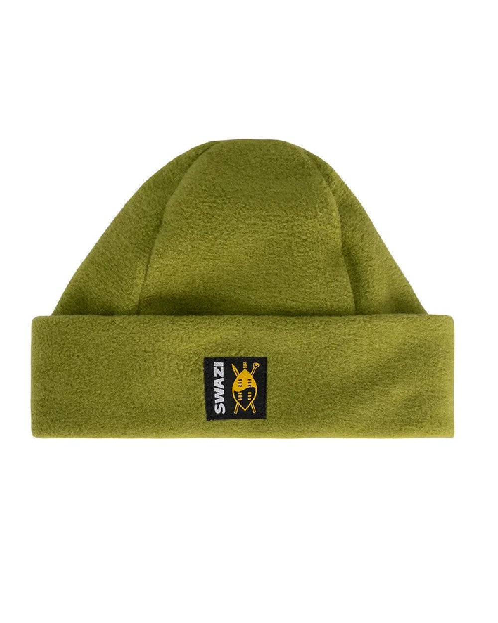 Waxeye Green coloured Swazi Kids Hasbeanie on white background