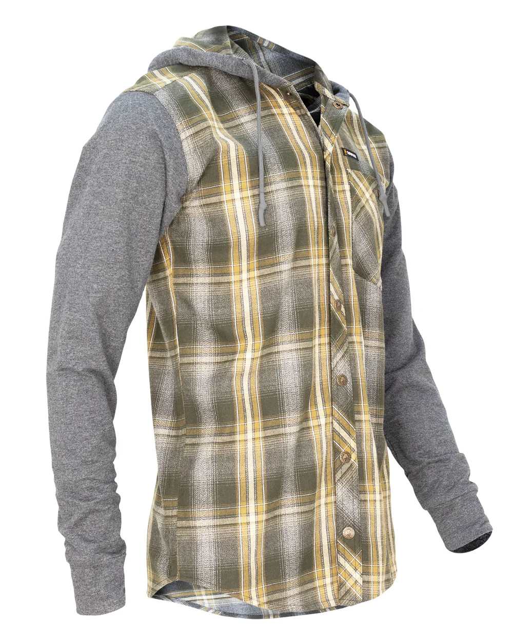 Olive coloured Swazi Mens Apprentice Shirt on white background