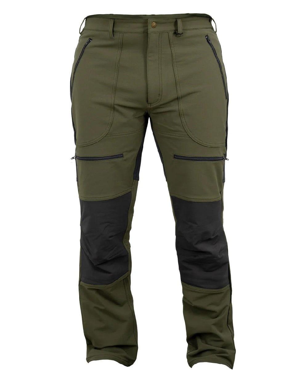 Gran Green coloured Swazi Mens Forest Pants on white background