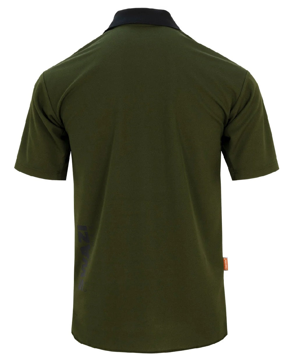 Olive coloured Swazi Mens Climb Max Short Sleeve Polo T-Shirt on white background