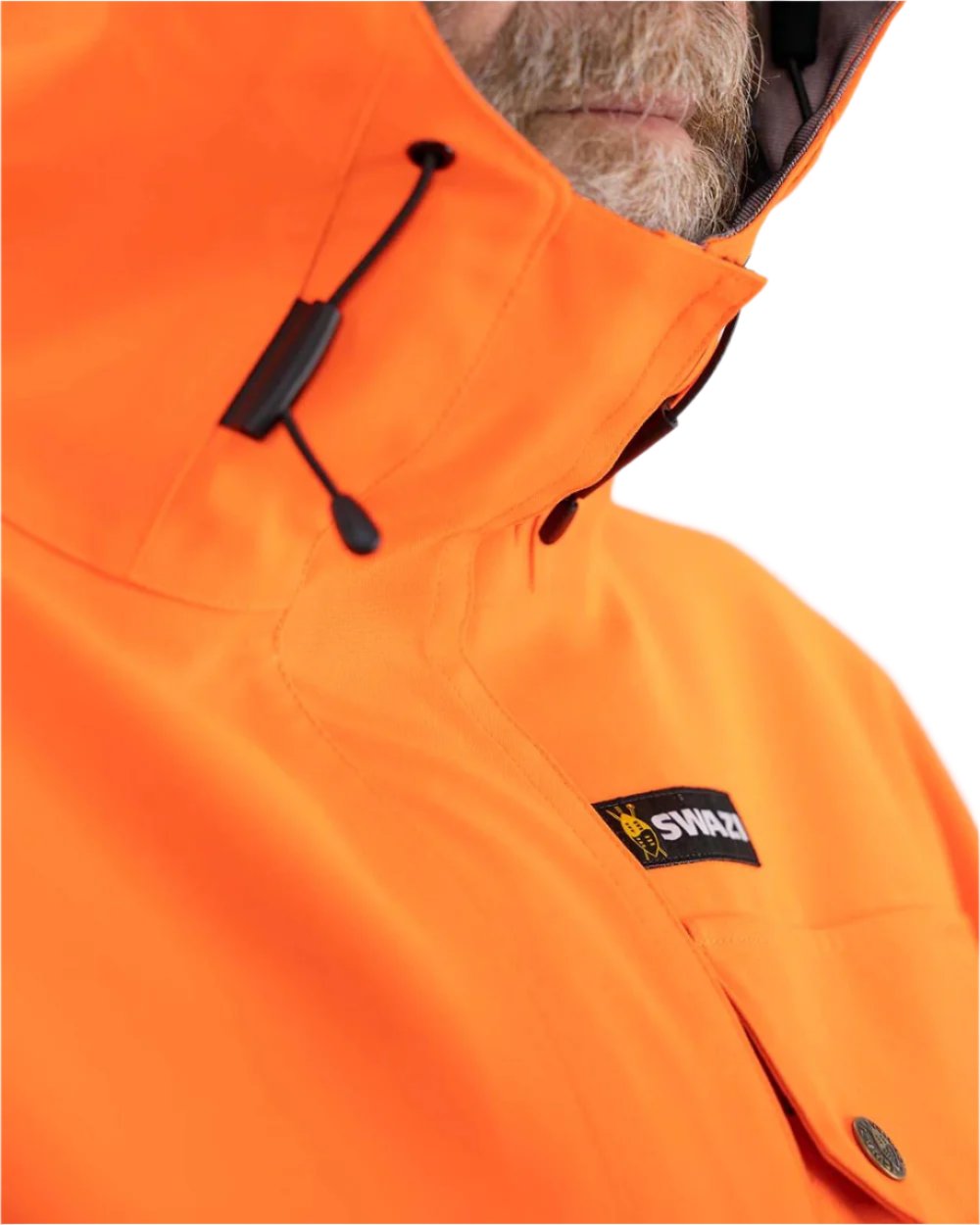 Blaze Black Swazi Mens Huron Anorak on wall background