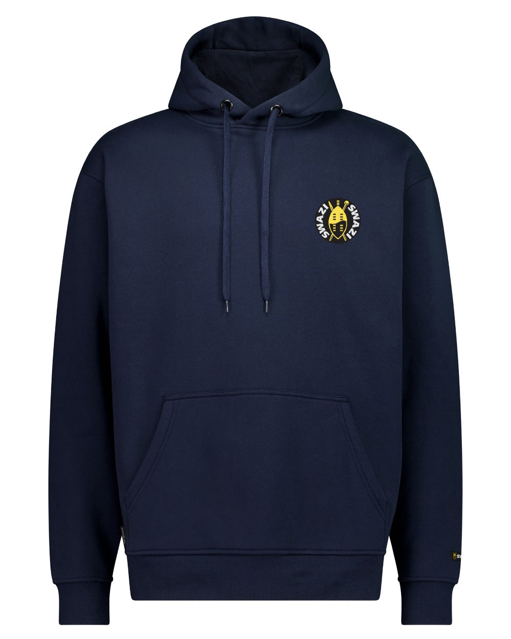 Midnight coloured Swazi Mens Larrikin Hoodie on white background