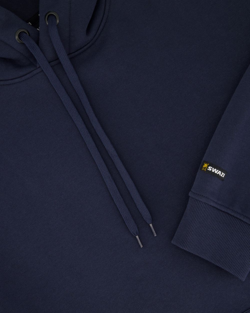 Midnight coloured Swazi Mens Larrikin Hoodie on white background