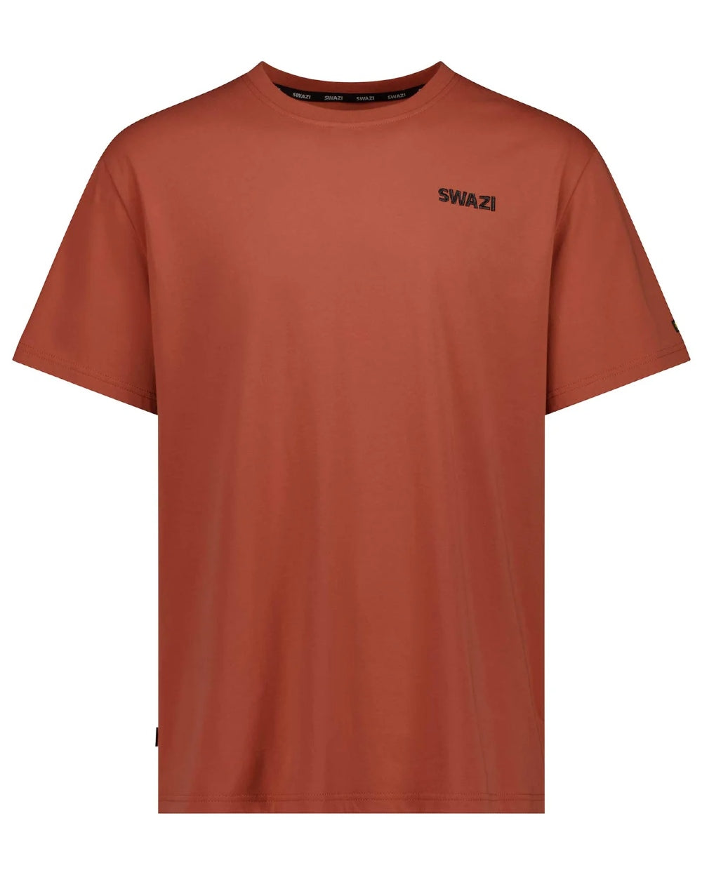 Brick coloured Swazi Mens Pillar Hunting T-Shirt on white background