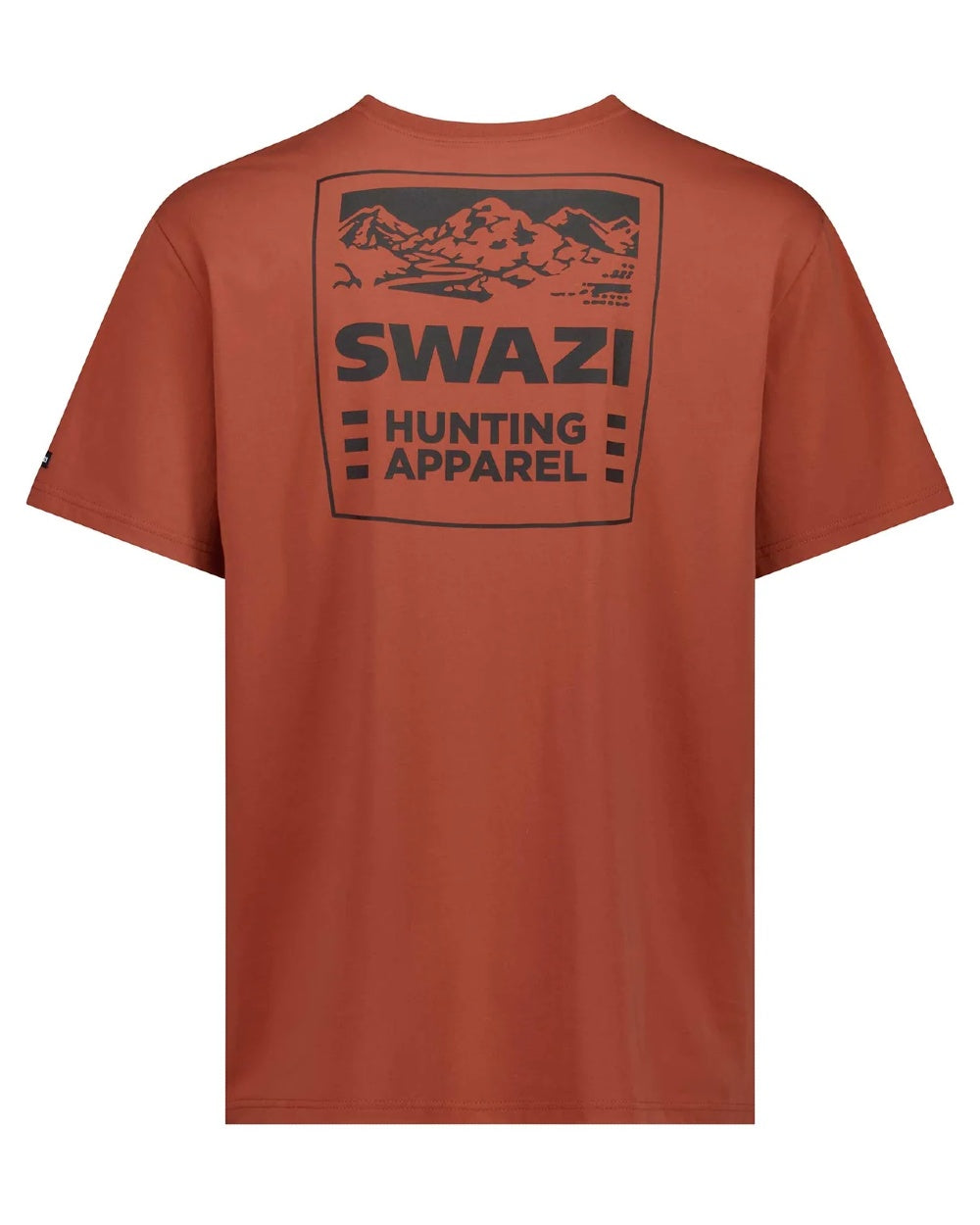 Brick coloured Swazi Mens Pillar Hunting T-Shirt on white background