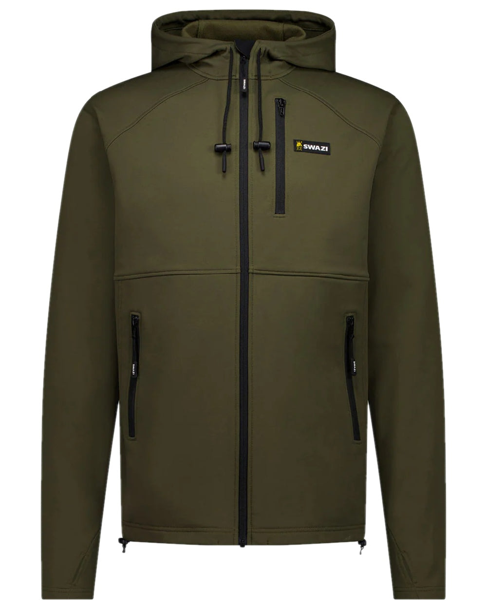 Stone Coloured Swazi Mens Stalker Hooded Jacket on white background