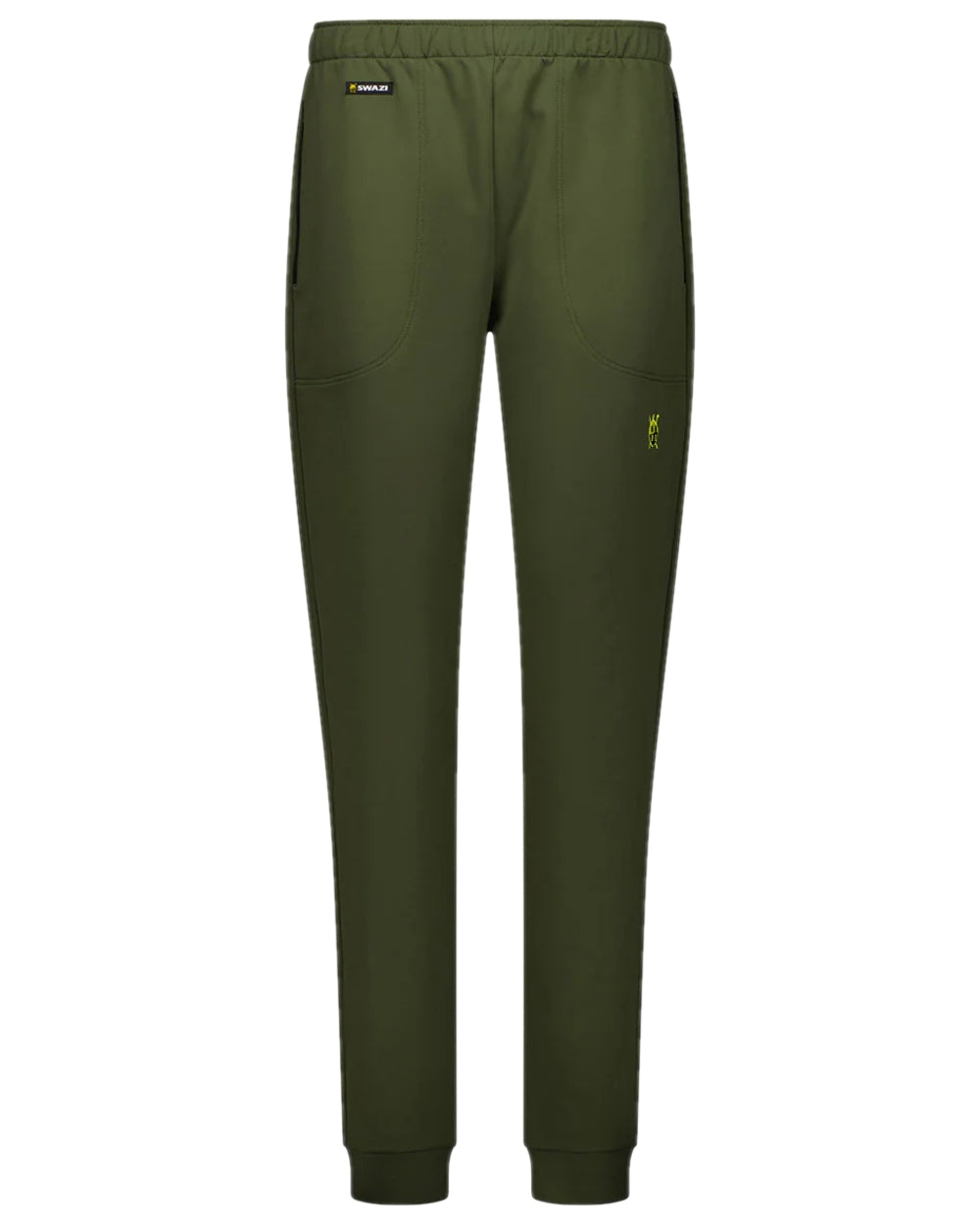 Olive Coloured Swazi Mens Stalker Pants on white background