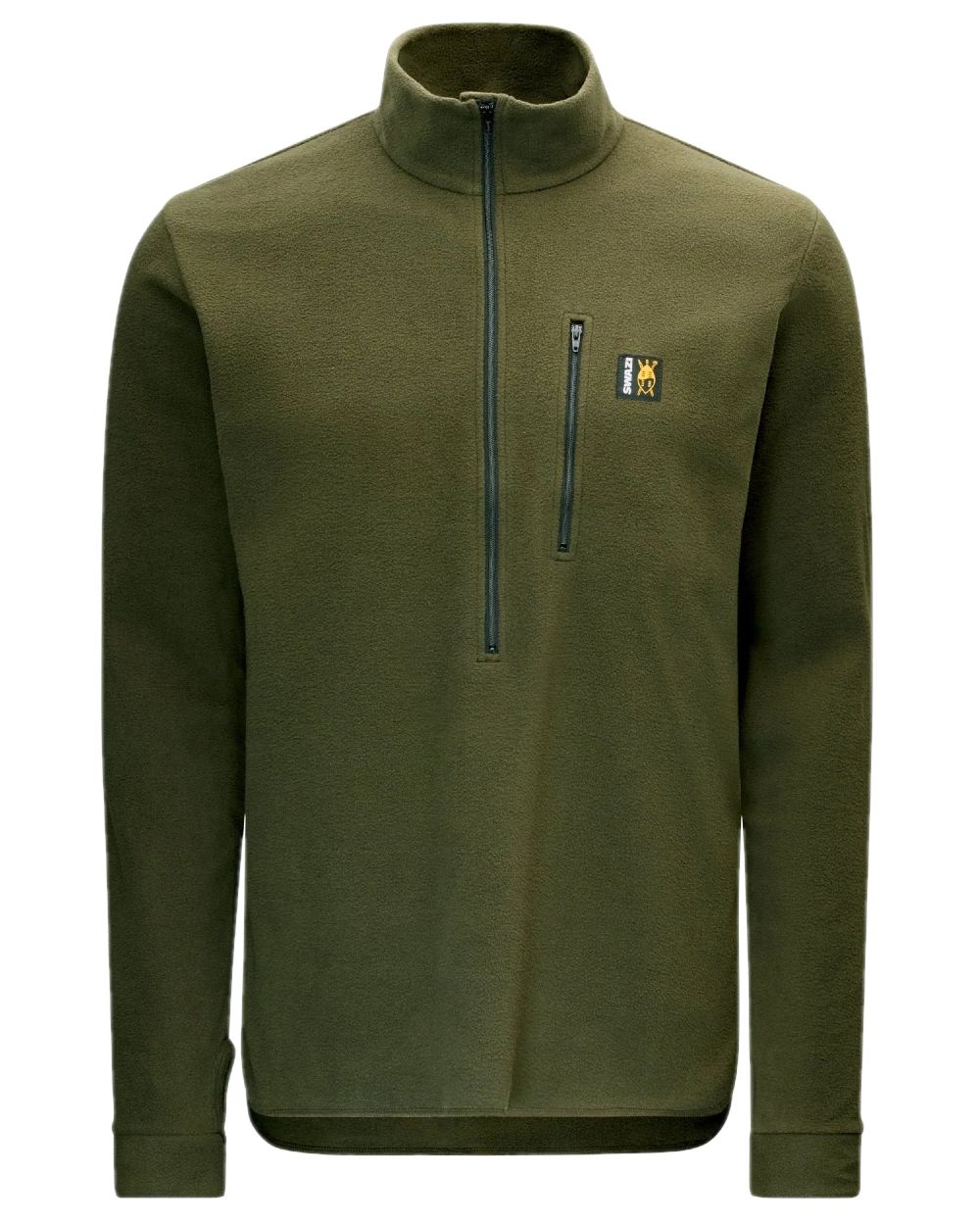 Olive Coloured Swazi Micro Shirt on white background