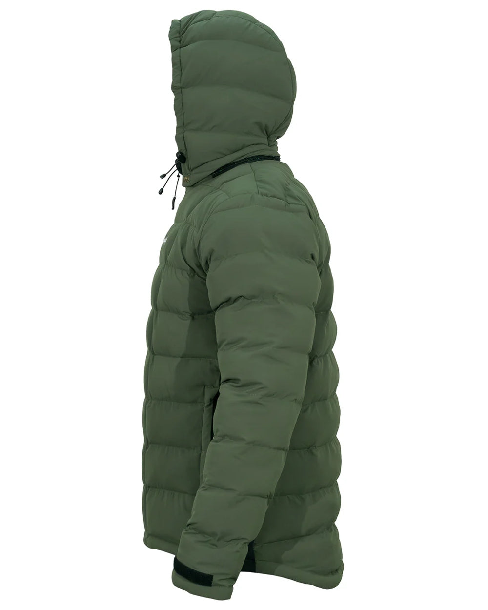 Olive coloured Swazi Puffadder Jacket on white background