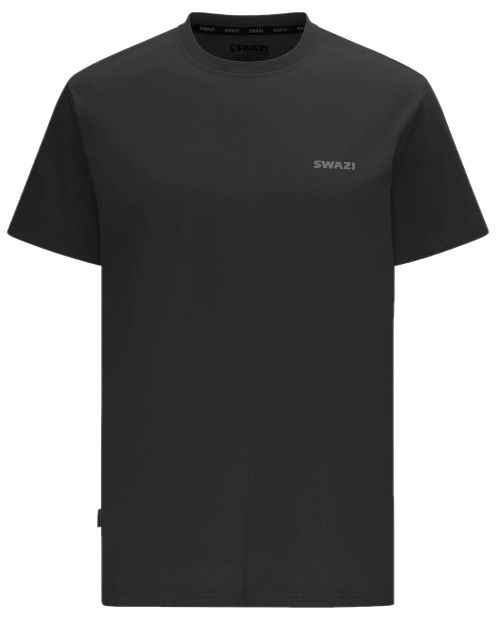 Black Coloured Swazi Reverse Clan Tee on white background