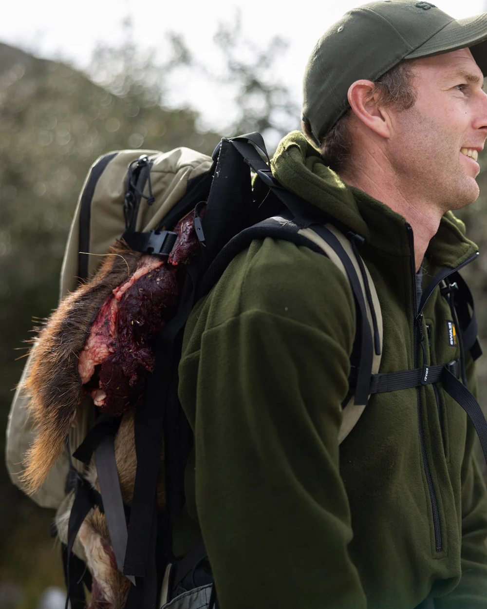 Olive Coloured Swazi The Hood on blurry background