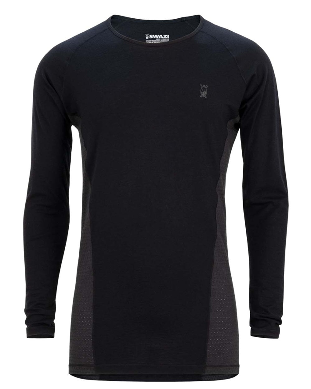 Onyx Ironsand Coloured Swazi The Hoodoo Long Sleeve T-Shirt On A White Background