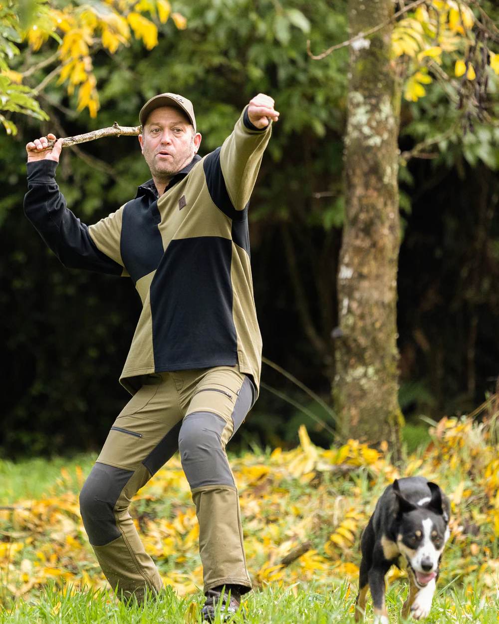 Black Tussock coloured Swazi The Swazi Rugger with trees in background