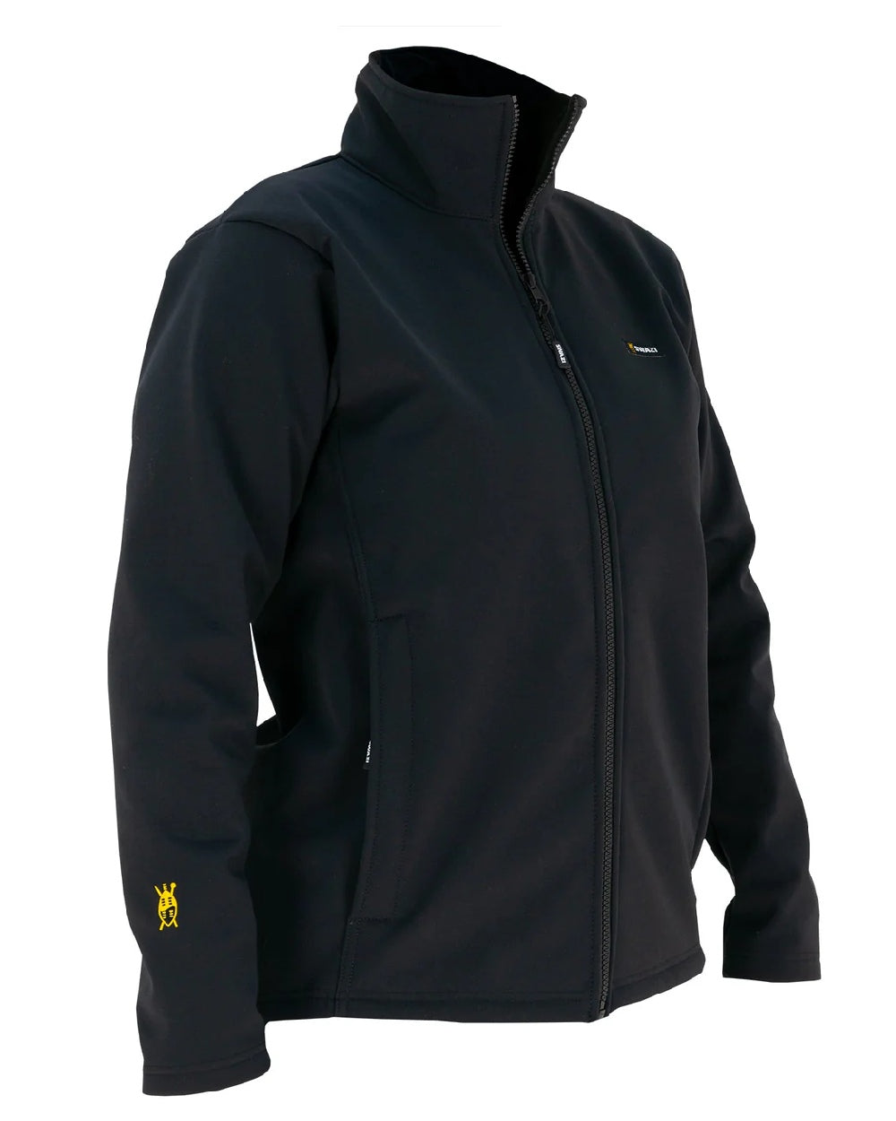 Black coloured Swazi Womens Strait Jacket on white background